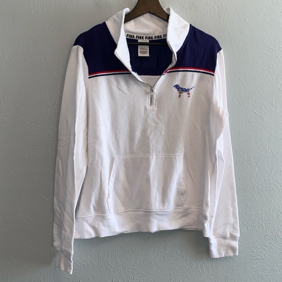 Vs sequin half zip